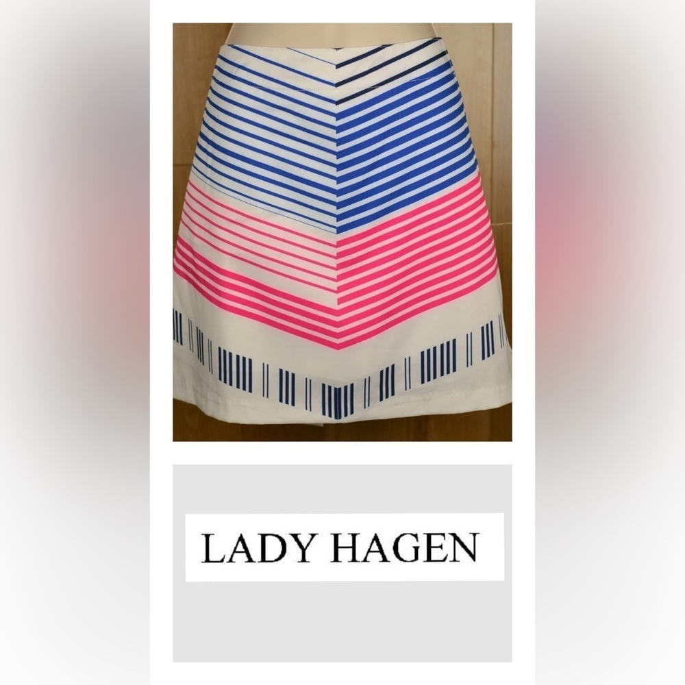 🌞Lady Hagen Bon Voyage Chevron Golf Skort Skirt 0